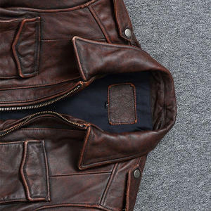 Premium Quality Cowhide Leather <b>Jacket</b> For Man Leather <b>Jacket</b> Men Pu Leather <b>Jacket</b> For Men <b>Sheepskin</b> - Product Image 4