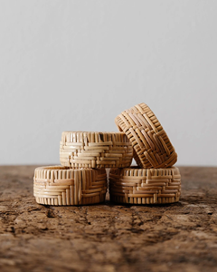 Round Cane Knitted Design Rattan Napkin Ring Natural Color for Wedding Restaurant Hotel <b>Table</b> Decoration - Product Image 4
