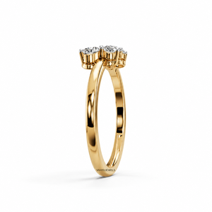 Bague de fiançailles tendance en diamant de laboratoire en forme de poire, style floral de luxe pour femme, or 10K 14K 18K, argent 925 935 - Product Image 4