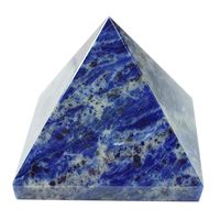 Pyramide en Sodalite Naturelle, Pierre de Guérison, Énergie Feng Shui, Décoration de Méditation, Vente en Gros, Fabricant et Fournisseur d'Inde