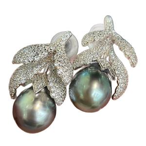 Pendientes Colgantes de Perlas Naturales de Agua Dulce con Inyección de Oro de 14K, con Personalidad Única - Product Image 4