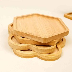 Sous-verres carrés et ronds en bois naturel écologiques personnalisés par une entreprise professionnelle - Design moderne durable avec impression laser - Product Image 5
