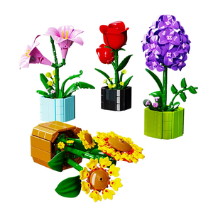 ชุดตัวต่อดอกไม้ 13034 ชิ้น ชุดของเล่นตัวต่อดอกไม้ DIY ของขวัญวันวาเลนไทน์ ชุดตัวต่อรูปดอกกุหลาบ สำหรับเด็กผู้หญิง เพื่อน และผู้ใหญ่ - Product Image 1