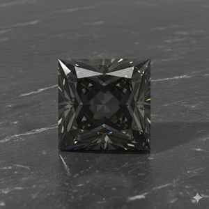 เพชรเม็ดเดี่ยวทรงปรินเซสสีดำ VVSI เกรด D น้ำหนัก 1 กะรัต ราคาดีที่สุด สำหรับเครื่องประดับชั้นดี - Product Image 4