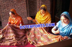 Decoración Vibrante para Fotomatón de Bodas Punjabi, Estatuas de Bienvenida para Entrada de Boda Punjabi, Estatuas de Jatt Punjabi de Tamaño Real para Bodas - Product Image 2
