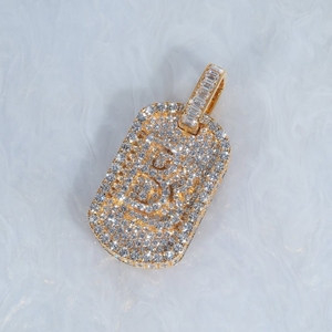 Hip Hop Iced Out VVS Moissanite Charm Custom <b>Initial</b> Name Letter <b>Pendant</b> 925 Sterling <b>Silver</b> Gold Plated Jewelry Gift - Product Image 6