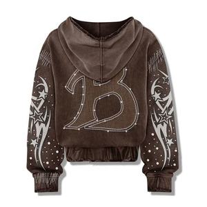 High Quality <b>Streetwear</b> <b>Y2K</b> Fashion Custom Brand Pullover Hoodies for Women Wholesale Personalized Design Printed Man Hoodi - Product Image 5