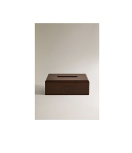 Soporte duradero de madera para cajas de pañuelos con bordes lisos para un uso seguro y práctico en el hogar y en el comercio. - Product Image 1