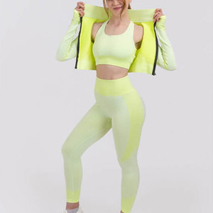 Elastic Compression Use Yoga Set Scrunch Back Camo Seamless Leggings Women Outdoor Use 3 Piece Yoga Set - Product Image 5