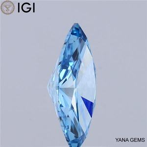 Diamante Cultivado en Laboratorio con Certificación IGI, Corte Marquesa, 1.00 Quilates, Color Azul Intenso, Claridad VVS2, para un Centro de Mesa Elegante - Product Image 5