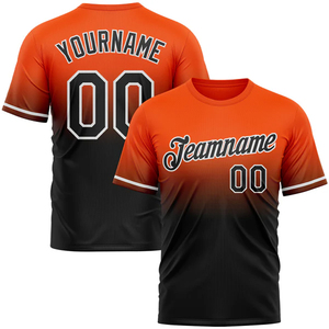 Maillot de football Premium Fade, coupe classique, respirant, 100 % polyester, antibactérien, avec nom et numéro du joueur, t-shirts de football - Product Image 6