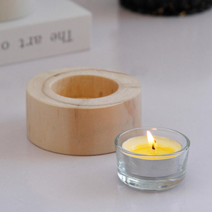 Portavelas de Madera Natural con Forma Decorativa Wanuocraft para Navidad, San Valentín, Centro de Mesa, Comedor, Repisa, Velas de Té - Product Image 5