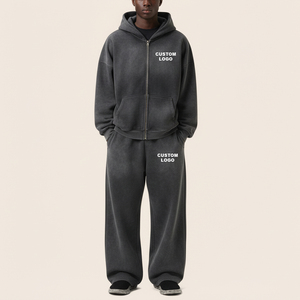 Conjunto Deportivo con Capucha para Hombre REBA SPORTS IMPEX, Color Gris, Manga Larga, Estilo Casual, Pantalones Deportivos con Bolsillos Laterales, Ropa de Invierno Transpirable - Product Image 5