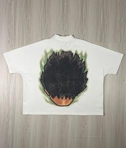 เสื้อยืดผ้าแคนวาสพิมพ์ลายตามสั่งสำหรับผู้ชาย ระบายอากาศได้ดี แห้งเร็ว ผ้าฝ้ายใยไผ่ 300 GSM หนานุ่ม ทรงโอเวอร์ไซส์ สไตล์ไฮสตรีท - Product Image 2