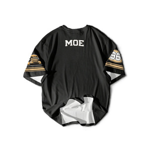 Maillot de football américain unisexe personnalisé en polyester à col rond, style Y2K, imprimé par transfert thermique, vente en gros, tendance streetwear - Product Image 4