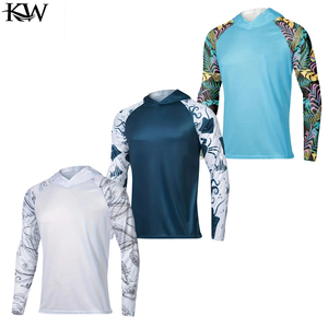 OEM ODM Heat-Transfer UPF 50 Anti-Uv Angling Custom Blank Shirts Quick Dry Breathable Anti-Bacterial 100% Polyester Fishing Wear - Product Image 6