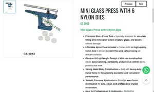 Mini presse à verre avec 6 matrices en nylon, machine à presser les cristaux de montre, outils de fabrication de bijoux | Numéro d'article GS-2012 - Product Image 3