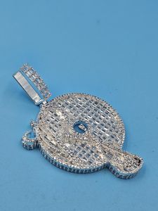 Colgante Personalizado de Plata 925 con Moissanita y Diamantes, Estilo Iced Out, para Regalos de Cumpleaños, Inspirado en Raperos de Hip Hop - Product Image 4