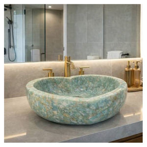 Lavabo de Mármol de Lujo Hecho a Mano, Moderno y Ecológico para Baño - Product Image 1