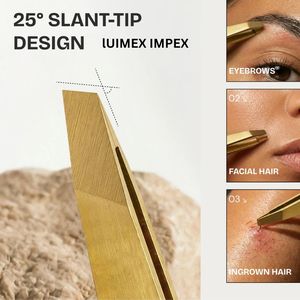 Pinzas para el vello facial de las mujeres, pinzas de precisión para mujeres y hombres, pinzas afiladas inclinadas para cejas - Product Image 4