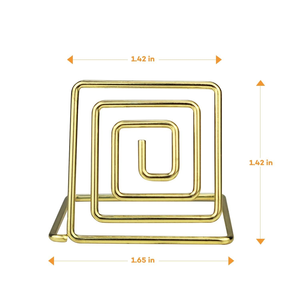 Minimal Square Shape Wire Gold <b>Card</b> Holder for Desk Organization Party <b>Table</b> Numbers and Event Place <b>Cards</b> Wholesale From India - Product Image 2