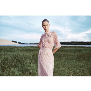 Produits très vendus : Blouses et chemises pour femmes, BLUSE À RAYURES SERPENTINES, manches longues, tissu CUPRO, col pointu, blouses pour femmes - Product Image 5