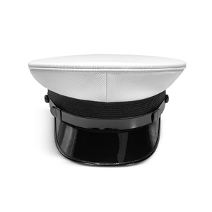 Gorra de Marinero de PVC Blanca y Negra de Alta Calidad Personalizada con Logotipo Bordado, Gorra Casual para Fiestas, Uniformes, Gorra de Barco, Suministro al por Mayor - Product Image 3
