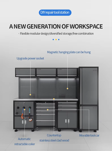 Nhà để xe lưu trữ kết hợp công cụ Tủ nhiệm vụ nặng nề hội thảo kim loại bàn làm việc công cụ băng ghế dự bị nhà để xe máy trạm tủ - Product Image 4