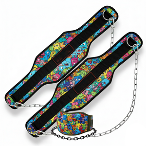 Cinturón de Neopreno Personalizado con Estampado y Cadena para Levantamiento de Pesas, Soporte Lumbar, Cinturones de Sublimación para Gimnasio y Levantamiento de Pesas con Barra - Product Image 1