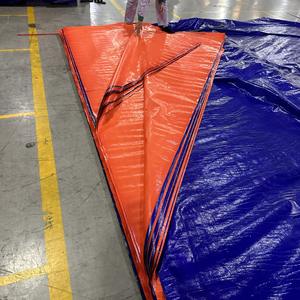 Rouleau de bâche en PE haute résistance, bleu et orange, grande durabilité, grande capacité, couleurs et tailles au choix, bâches imperméables - Product Image 2