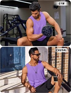 Custom Sportswear Collection <b>Men</b>’s Tank Top Fitness Gym Shirt Sleeveless Bodybuilding Vest Lightweight Stretch Workout <b>Singlet</b> - Product Image 6