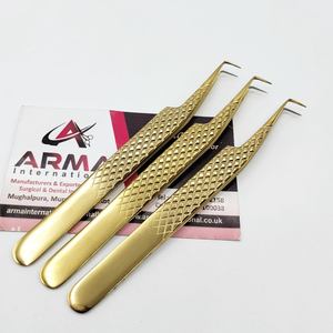 แหนบแยกขนตา 90 องศา ผ่านการทดสอบด้วยมือ ผลิตจากสแตนเลสชุบทอง คุณภาพดี ใช้สำหรับต่อขนตา  รับทำโลโก้  ผิวเรียบเนียน - Product Image 4
