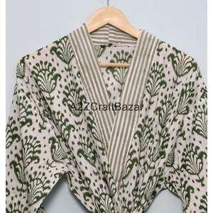 ชุดกิโมโนผ้าฝ้ายลายดอกไม้สีสันสดใส ดีไซน์ทันสมัย สไตล์ลำลอง ขายดีที่สุด พร้อมเข็มขัดปรับได้ ใส่ได้ทั้งฤดูร้อนและฤดูหนาว - Product Image 4