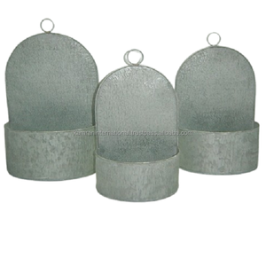 Ensemble de créateurs de jardinières en métal de haute qualité de 3 pièces avec manche en bois pour accessoires de Pot Floral décoratif de jardin de Restaurant - Product Image 5