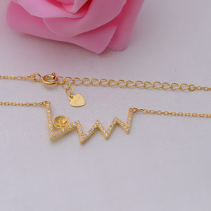 Collar de Plata S925 con Colgante de Electrocardiograma y Perla para Clavícula, Accesorio de Joyería DIY para Mujer - Product Image 4