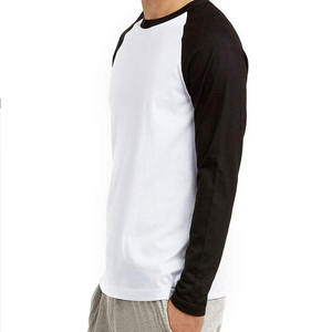 Camiseta de Manga Larga Raglán para Hombre de Alta Calidad, Material de Algodón, Lisa, Personalizada, Cuello Redondo, Transpirable - Product Image 1