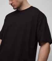 T-shirt Homme Oversize Uni 100% Coton Jersey Tendance 2026 Streetwear Épaules Tombantes Vierge Écologique Hip Hop Respirant