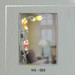 Decorative V-groove Design <b>Mirror</b> Designed to Bring a Touch of Nature-Inspired Elegance and Light into Any Room - Product Image 1