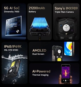 Ulefone ARMOR 29 PRO <b>Thermal</b> <b>Image</b> Rugged Phone 6.67-inch FHD+ Dual Screen 21200mAh Android15 16GB RAM+512GB ROM Smartphone - Product Image 5