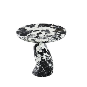 Best Wholesale Calacatta Black Marble Corner <b>Table</b> Customized <b>Round</b> Marble <b>Table</b> for Hotel Villa Home Project - Product Image 1