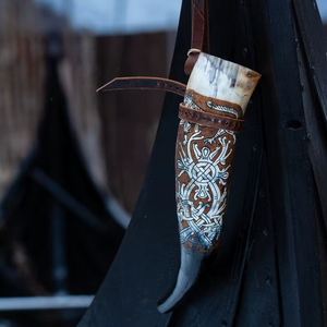 Soporte para Cuerno Vikingo, Diseño Natural, Hecho a Mano, Duradero, Alta Calidad, Estilo Feng Shui, Opción de Logotipo Personalizado - Product Image 1