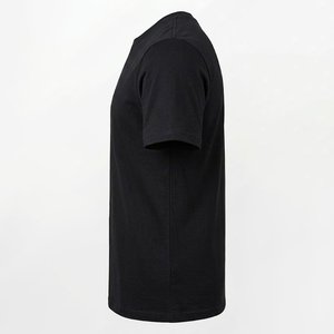 Camisetas negras personalizadas con logo DTG para hombre, de alta calidad, algodón y poliéster, transpirables, estilo urbano informal para hombre. - Product Image 4