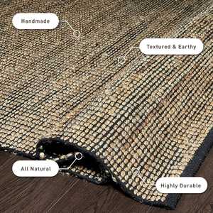 Alfombras de alta calidad para sala de estar, 100% yute y algodón, hechas a mano, tejidas, en venta. - Product Image 5