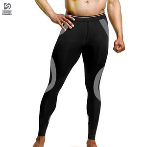 ออกแบบโลโก้ตามสั่ง MOQ ต่ำ กางเกงเลกกิ้งวิ่งผู้ชาย ระบายอากาศ แห้งเร็ว ผ้ายืดสแปนเด็กซ์/โพลีเอสเตอร์ สินค้ามาใหม่ ขายส่ง - Product Image 4