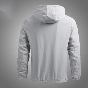 Veste d'extérieur vierge personnalisable avec logo, coupe-vent imperméable, manteau décontracté oversize pour homme - Product Image 5