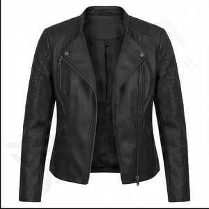Último diseño 2025 chaquetas de cuero de moda para mujer gran oferta logotipo personalizado estilo y color chaquetas de cuero para mujer personalizadas - Product Image 2