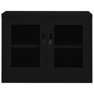 Armadio da Ufficio Medio in Acciaio Nero, Armadietti Rettangolari per Archiviazione Ufficio - Product Image 2