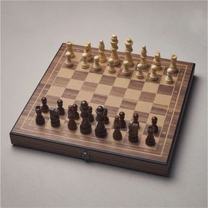 Ensemble d'échecs magnétique pliable en bois personnalisé de luxe pour adultes et enfants, idéal pour les voyages, vente en gros - Product Image 1