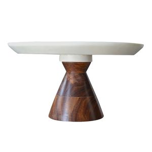 Luxury Design <b>Marble</b> <b>Cake</b> <b>Stand</b> With Wooden Base <b>Marble</b> and Wood <b>Cake</b> <b>Stand</b> With <b>Cake</b> Platter at very best selling Price - Product Image 3