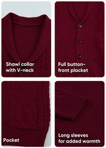 Pull en tricot pour homme de haute qualité, personnalisé, pour l'hiver, tissu doux et respirant, manches longues, tricot moderne et élégant pour la mode - Product Image 4